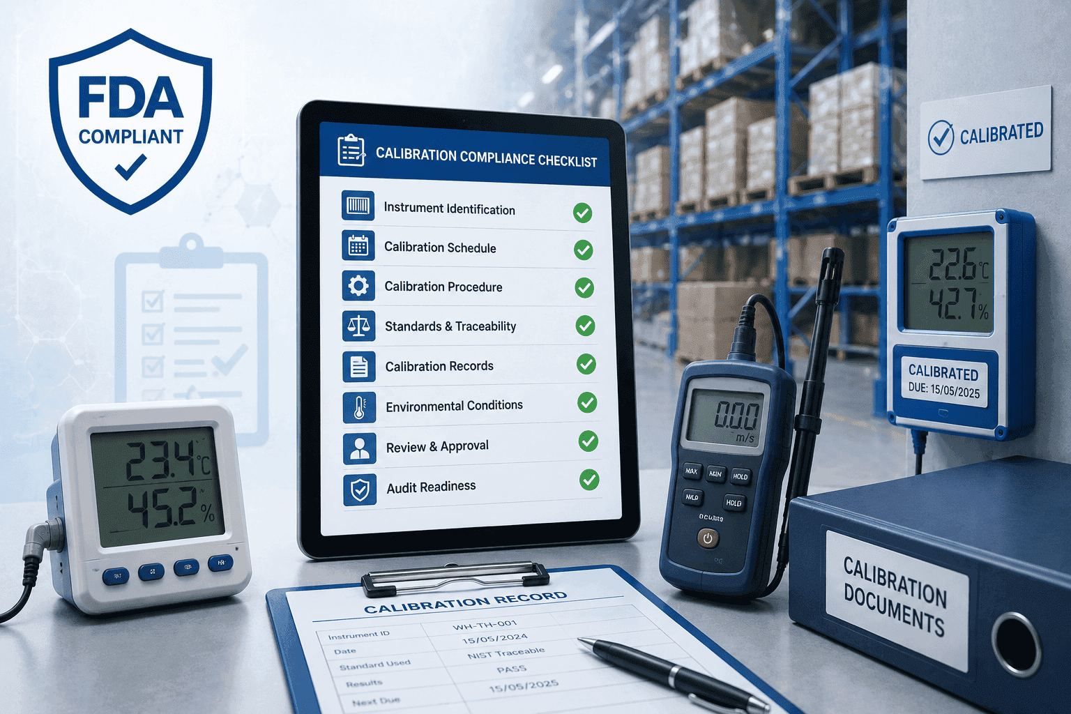 FDA Calibration Compliance Checklists for Warehouses